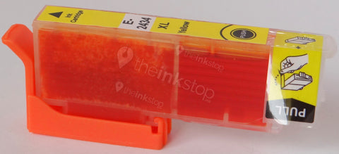 Compatible EPSON T2434XL YELLOW HIGH CAPACITY Ink Cartridge (CHIPPED + INK LEVEL)