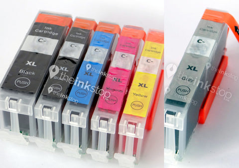 1 FULL SET Compatible CANON PGI570XL/CLI-571 XL High Capacity Ink Cartridge (6 Colours)