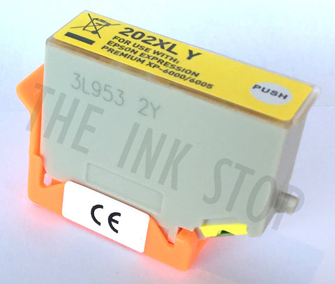 Compatible Epson Yellow 202XL High Capacity Ink Cartridges (Replaces Epson T02F4 Kiwi Cartridge)