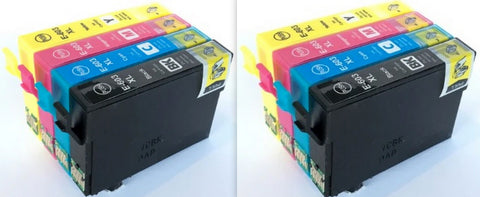 2 Full Sets Compatible Epson 603XL High Capacity 4 Colour Ink Cartridge Multipacks
