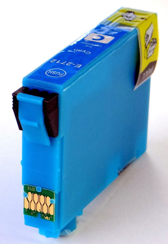 Compatible EPSON T2712XL CYAN HIGH CAPACITY Ink Cartridge (CHIPPED + INK LEVEL)
