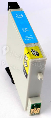 Compatible EPSON T0805 LIGHT CYAN Ink Cartridge (CHIPPED + INK LEVEL)