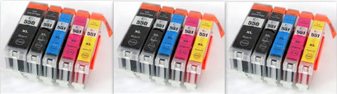 3 FULL SETS Compatible CANON PGI-580PGBKXXL/CLI-581XXL High Capacity Ink Cartridges