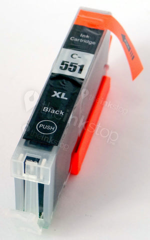Compatible CANON CLI-551BK XL BLACK Ink Cartridge (CHIPPED+INK LEVEL)