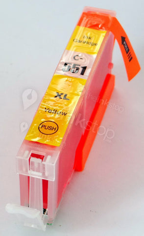 Compatible CANON CLI-551Y XL YELLOW Ink Cartridge (CHIPPED+INK LEVEL)