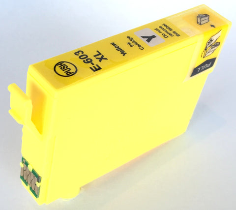 Compatible Epson High Capacity Yellow 603XL Ink Cartridge (Chipped + Ink Level)