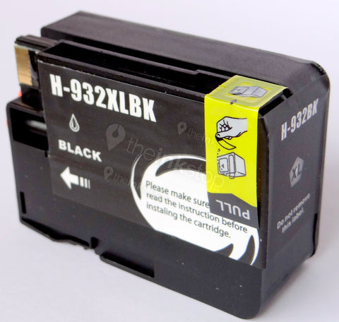 Compatible HP 932 XL BLACK HIGH CAPACITY Ink Cartridge (CHIPPED+INK LEVEL)
