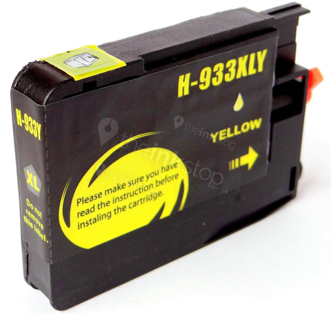 Compatible HP 933 XL YELLOW HIGH CAPACITY Ink Cartridge (CHIPPED+INK LEVEL)