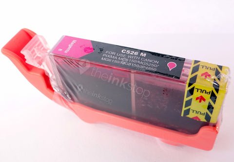 Compatible CANON CLI-526M MAGENTA Ink Cartridge (CHIPPED+INK LEVEL)