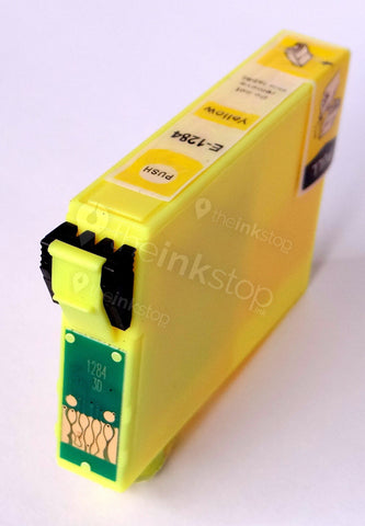 Compatible EPSON T1284 YELLOW Ink Cartridge (CHIPPED + INK LEVEL)