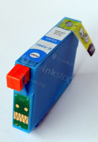 Compatible EPSON T1292 CYAN HIGH CAPACITY Ink Cartridge (CHIPPED + INK LEVEL)