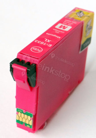 Compatible EPSON T1633XL MAGENTA HIGH CAPACITY Ink Cartridge (CHIPPED + INK LEVEL)