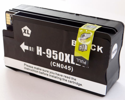 Compatible HP 950 XL BLACK HIGH CAPACITY Ink Cartridge (CHIPPED+INK LEVEL)