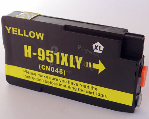 Compatible HP 951 XL YELLOW HIGH CAPACITY Ink Cartridge (CHIPPED+INK LEVEL)