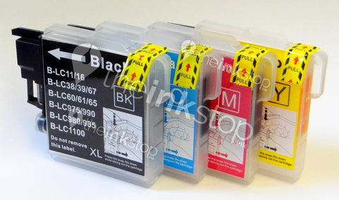 1 FULL SET Compatible BROTHER LC1100XL High Capacity - 4 Colour  Ink Cartridge